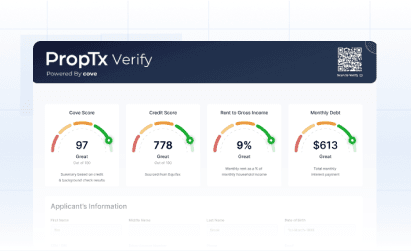 Tenant reports with verified financial and credit data