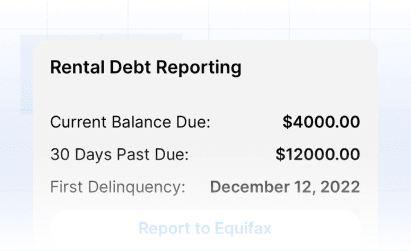 Ability to report unpaid rent to credit bureaus